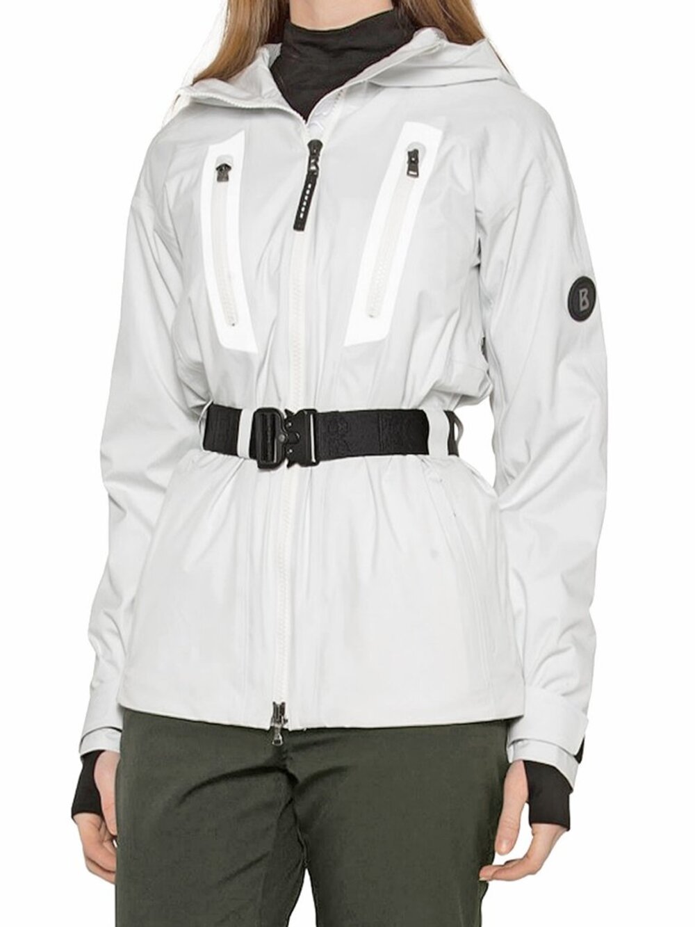 NEW $1600 Bogner Maia-T Jacket! Ice Very Light Gray Waterproof Seam Sealed